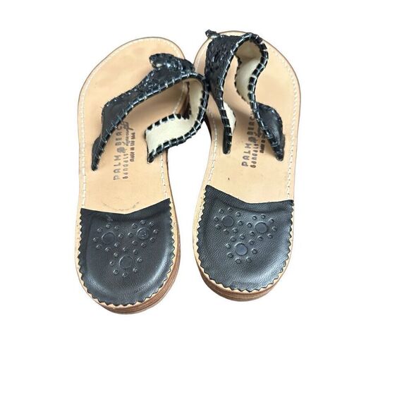 Palm Beach Sandals Classic Black Made in USA Women's size 10 - Picture 4 of 8